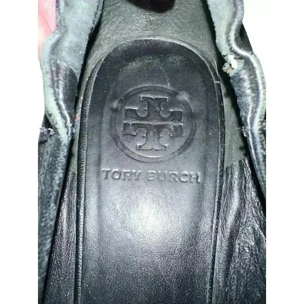 - Tory Burch Reva Leather Black Ballet Flats in Size 7M, Pre-Owned Good Con